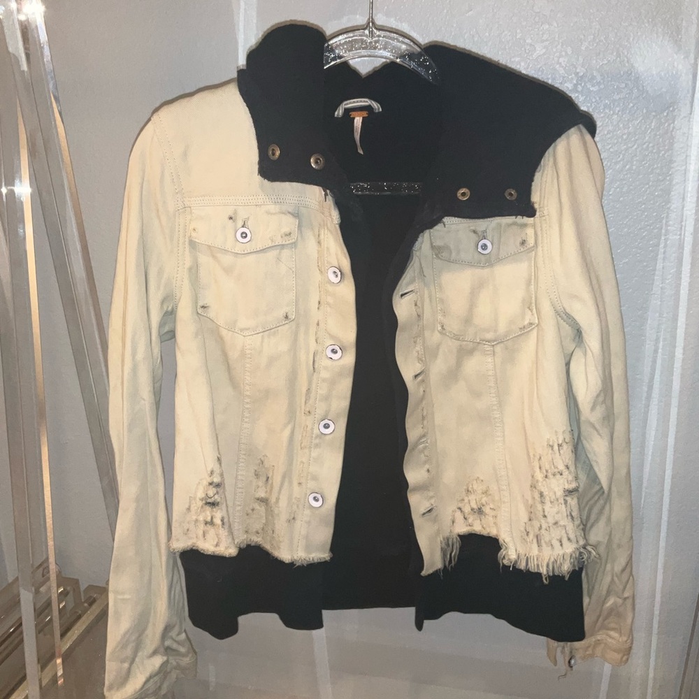 Free People Two-Tone Jean Jacket